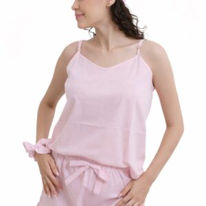 Peônia – Baby-Doll Rosa Claro Listrado